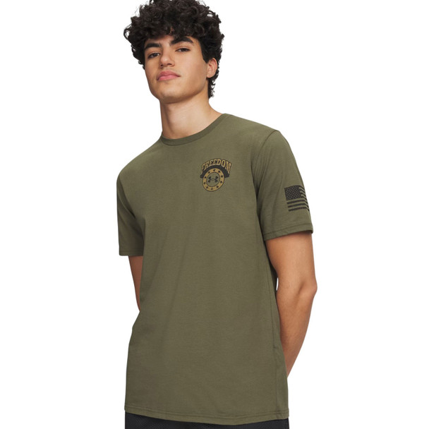 product variation UNDER ARMOUR Men's Freedom Snake Marine OD Green/Black T-Shirt (6009151-390) image