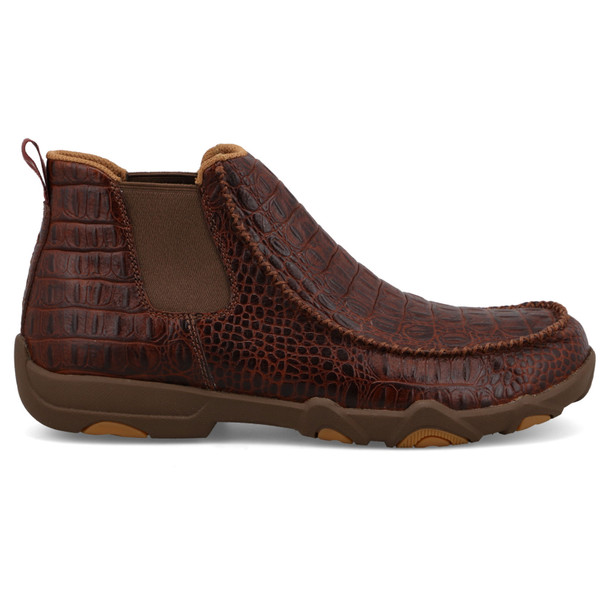 product variation TWISTED X Men's 6in Chelsea UltraLite X Driving Moc Brown Caiman Print Casual Shoes (MDMU010) image