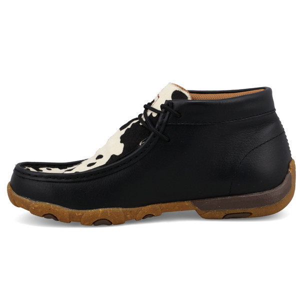 product variation TWISTED X Women's Chukka Driving Moc Black/White Cowhide and Black Casual Shoes (WDM0164) image