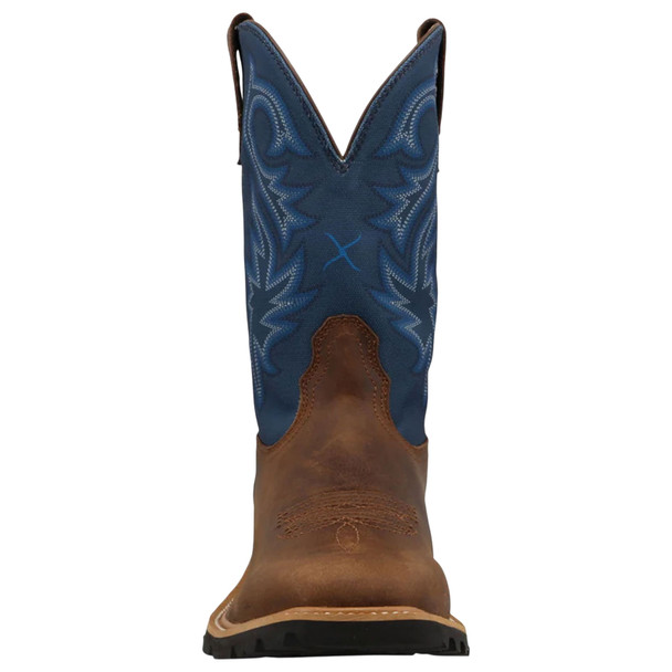 product variation TWISTED X Men's 11in Tech X Rustic Brown/Aegean Blue Western Boots (MXTP009) image