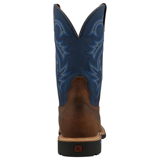 product variation TWISTED X Men's 11in Tech X Rustic Brown/Aegean Blue Western Boots (MXTP009) image