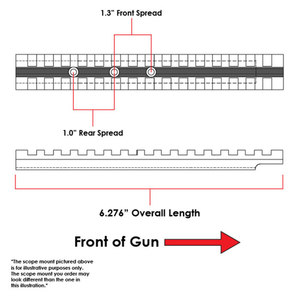 product variation EVOLUTION GUN WORKS NEF/H&R Handi Rifle Picatinny Rail Scope Mount (46200) image