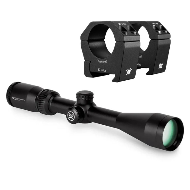 product variation VORTEX Crossfire II 4-12x44mm Dead-Hold-BDC Reticle 1in Riflescope with Sport 1in Medium Riflescope Rings (CF2-31015+SPT1-M) image
