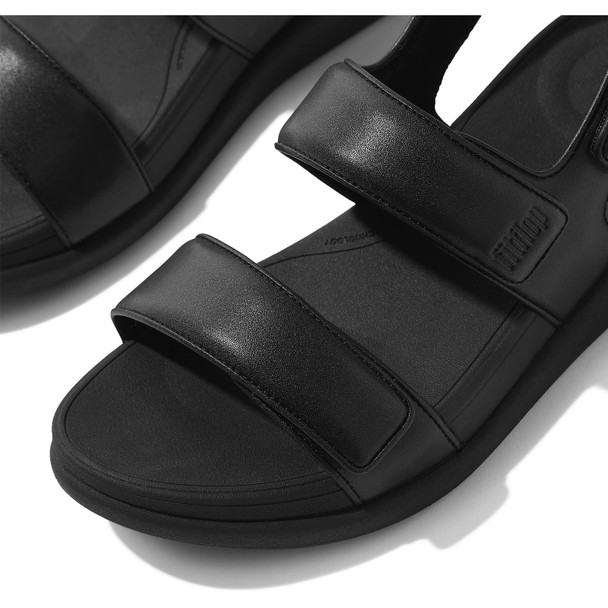 product variation FITFLOP Women's F-Mode Go Adjustable Flatform All Black Back-Strap Sandals (IV9-090) image
