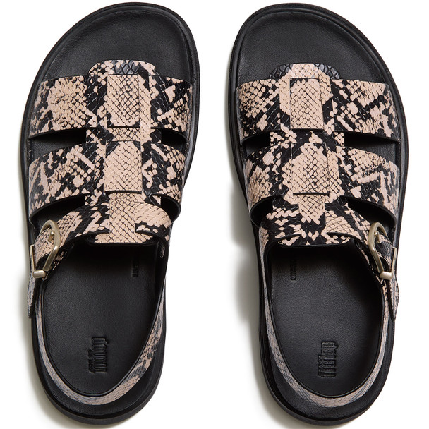 product variation FITFLOP Women's Gen-FF Snake Hazy Taupe/Black Fisherman Sandals (ABF-E37) image