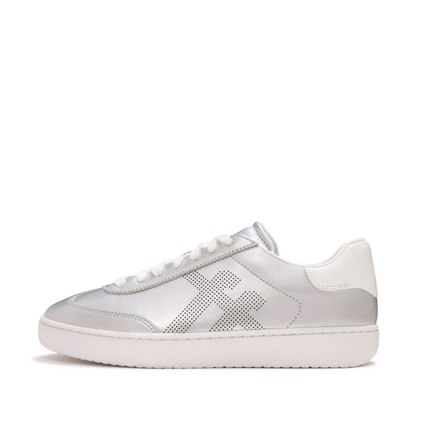 product variation FITFLOP Women's The Dash FF Silver Metallic T-Toe Trainers (ACH-011) image
