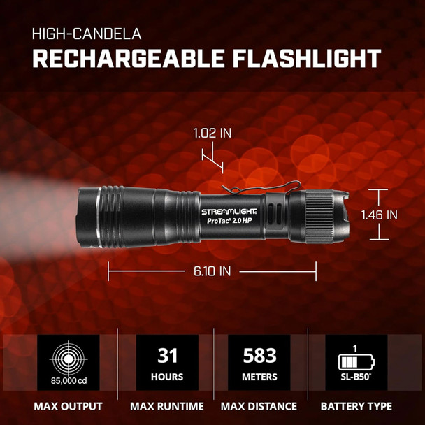 product variation STREAMLIGHT ProTac 2.0 HP Rechargeable Flashlight (89023) image