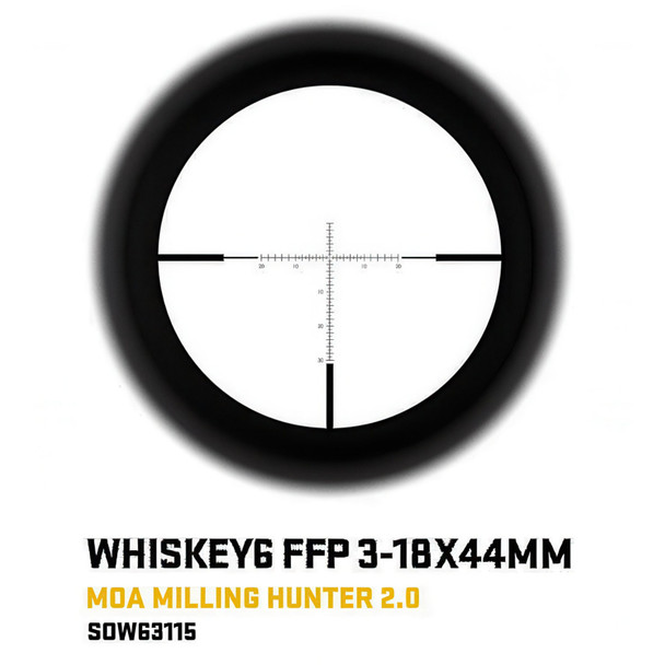 product variation SIG SAUER WHISKEY6 3-18x44 30mm Milling Hunter 2.0 MOA Riflescope (SOW63115) image