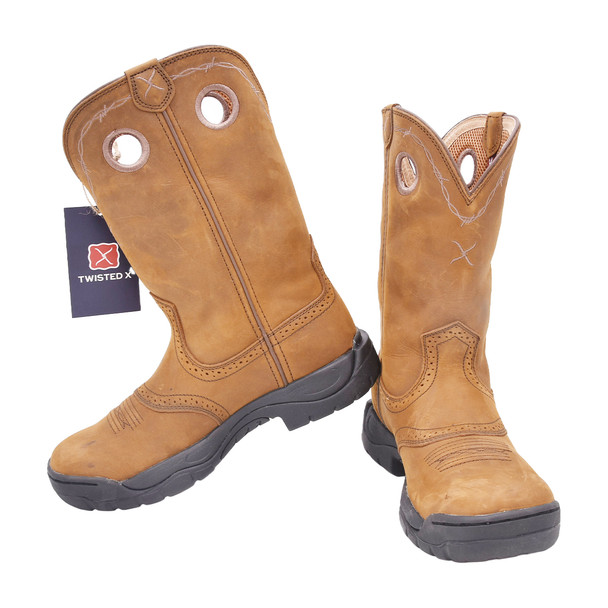 product variation Open Box (Great condition, limited use): TWISTED X Men's All Around Boot, Color: Distressed Saddle, Size: 8.5, Width: M (MAB0001-8.5-M0 image