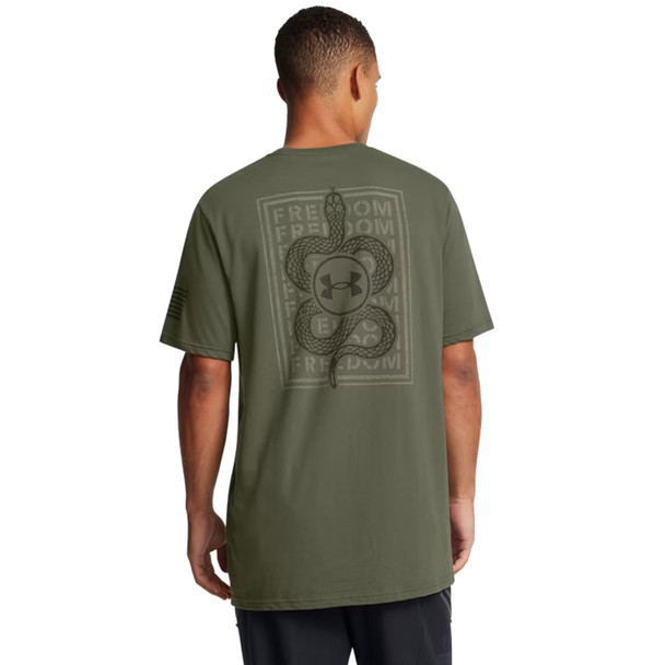 product variation UNDER ARMOUR Men's Freedom Snake Marine OD Green/Black SS Shirt (1386732-390) image