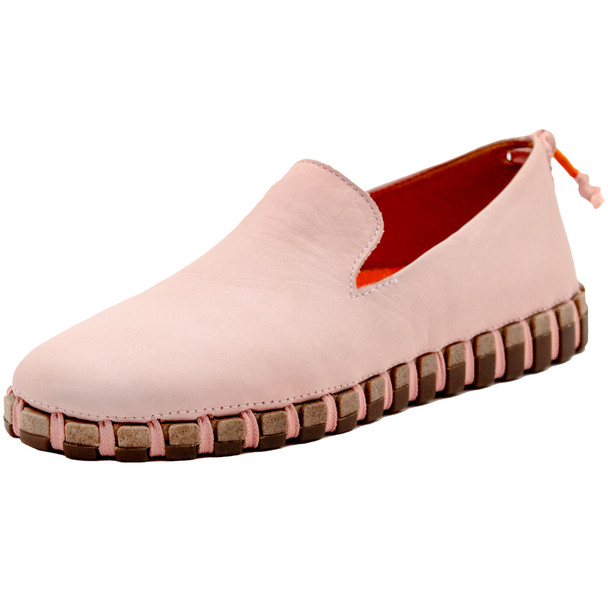 product variation KENGOS Women's Crystal Pink Smooth Leather Slip-On Shoes (KW1000L-PINK) image