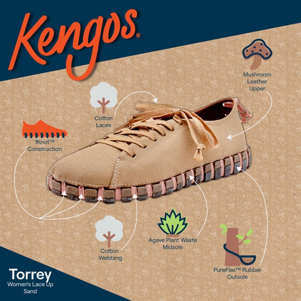 product variation KENGOS Women's Torrey Mushroom Leather Sand Lace Up Shoe (KW1001M-SAND) image