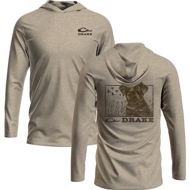 product variation DRAKE Men's Chocolate Lab Graphic Turtle Dove Hoodie (DT8920) image