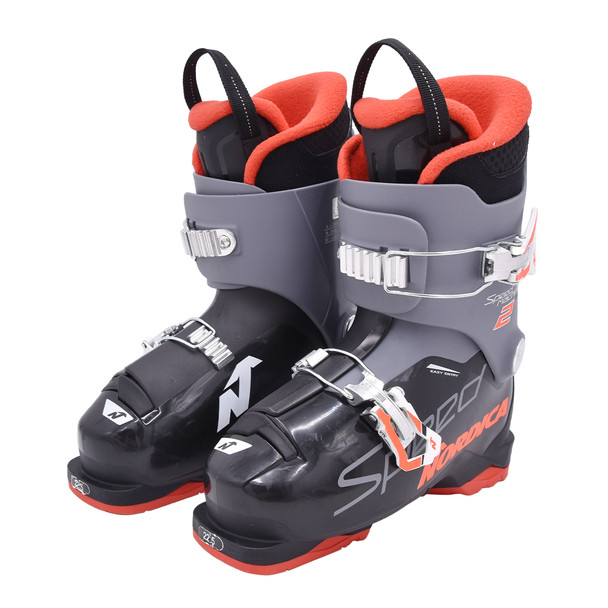 product variation Open Box (Great condition, limited use): NORDICA Kids Speedmachine J 2 Boots, Color: Black/Anthracite/Red, Size: 22.5 (050862007T1-22.5) image