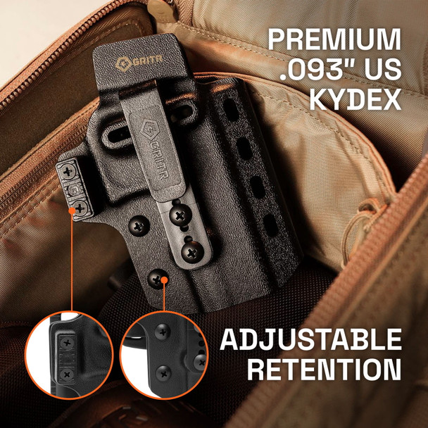product variation GRITR OMNI IWB/OWB Ambidextrous Kydex Holster Fits Glock 48/G48 MOS/G48 COA image