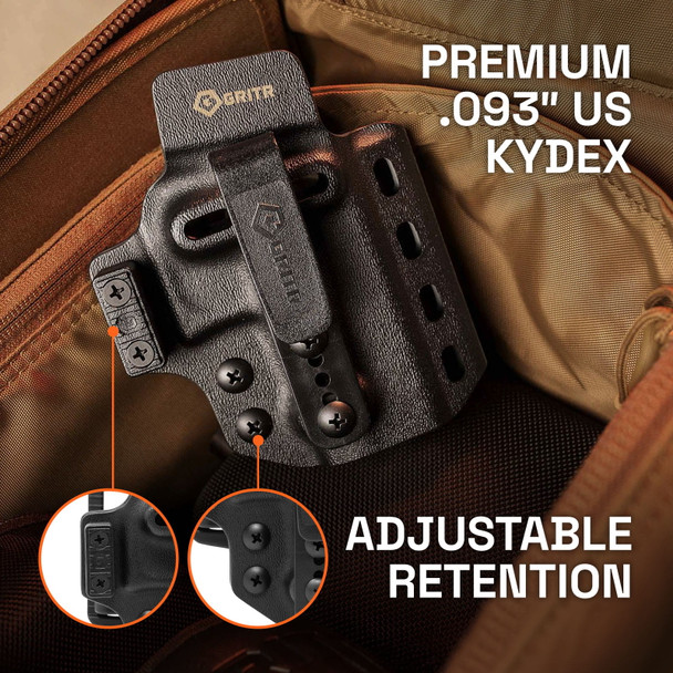 product variation GRITR OMNI IWB/OWB Ambi Kydex Holster Fits Glock G43/G43X /G43X MOS/G43X COA image