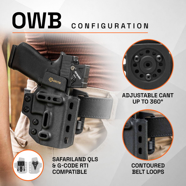 product variation GRITR OMNI IWB/OWB Ambi Kydex Holster Fits Glock G43/G43X /G43X MOS/G43X COA image