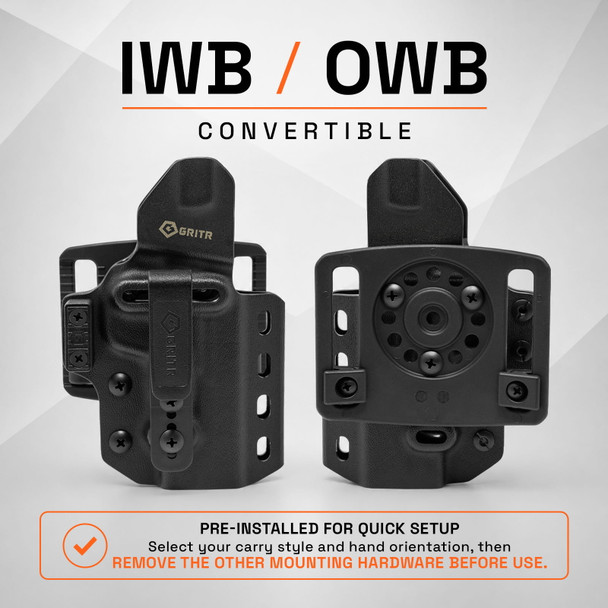 product variation GRITR OMNI IWB/OWB Ambidextrous Kydex Holster Fits Smith & Wesson EZ/Equalizer image