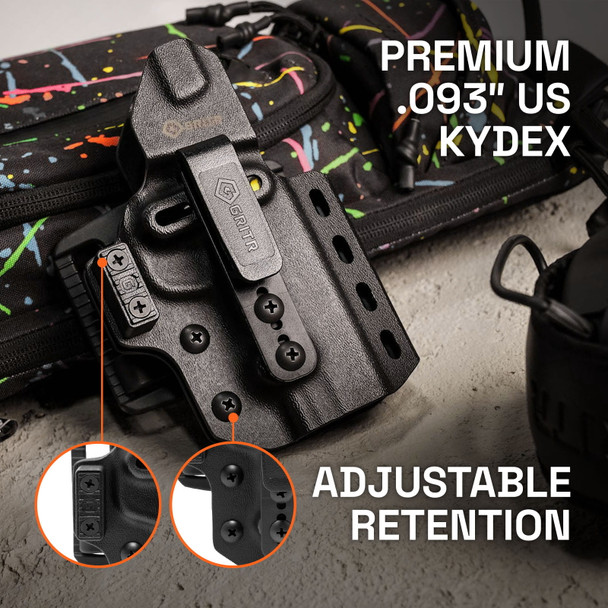 product variation GRITR OMNI IWB/OWB Ambidextrous Kydex Holster Fits Smith & Wesson EZ/Equalizer image