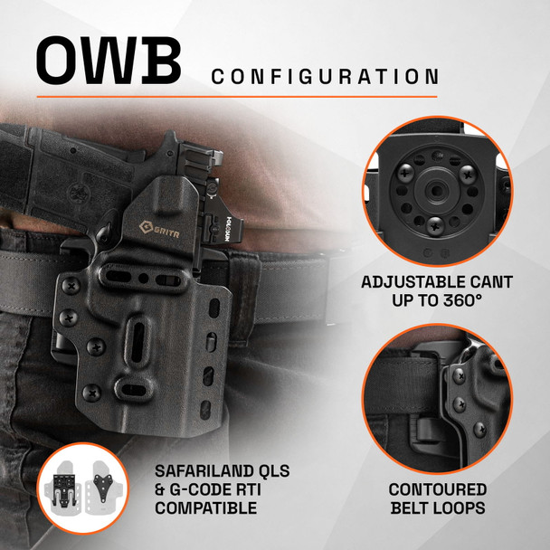 product variation GRITR OMNI IWB/OWB Ambidextrous Kydex Holster Fits Smith & Wesson EZ/Equalizer image