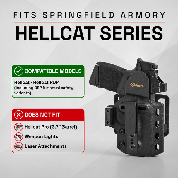product variation GRITR OMNI IWB/OWB Ambidextrous Kydex Holster Fits Springfield Armory Hellcat/RDP image