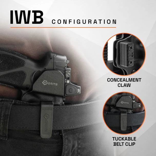 product variation GRITR OMNI IWB/OWB Ambidextrous Kydex Holster Fits Taurus G2 & G3 Series image