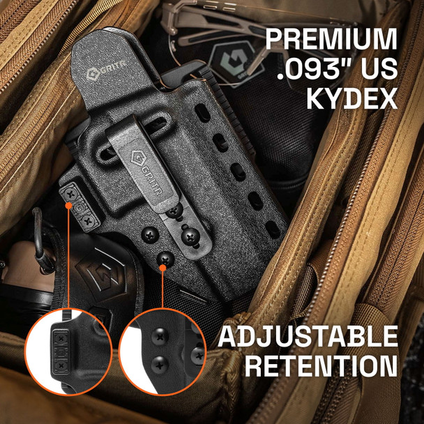 product variation GRITR OMNI IWB/OWB Ambidextrous Kydex Holster Fits Taurus TX 22 image