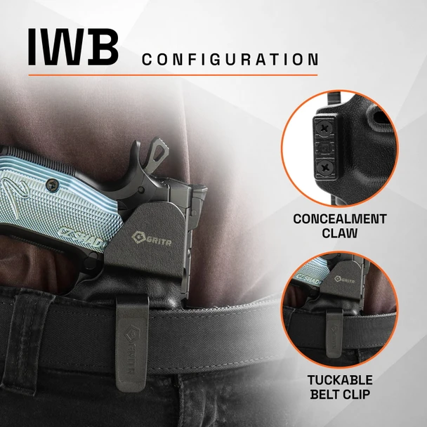 product variation GRITR OMNI IWB/OWB Ambidextrous Kydex Holster Fits CZ Shadow 2 Compact/Carry image