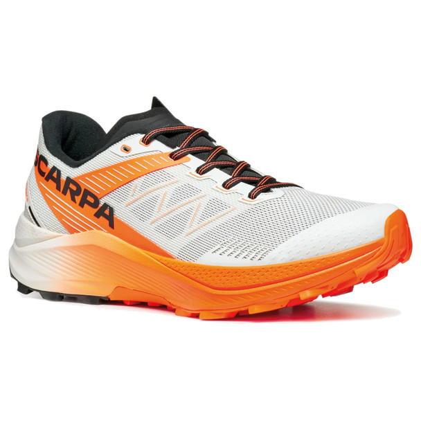 product variation SCARPA Men's Spin Ultra 2 Ice/Orange Fluo Trail Running Shoes (33068/351-IceOrgFluo) image
