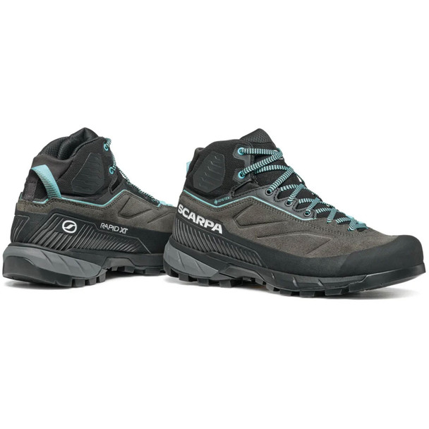 product variation SCARPA Women's Rapid XT Mid GTX Shark/Aqua Boots (72696/202-SrkAqua) image