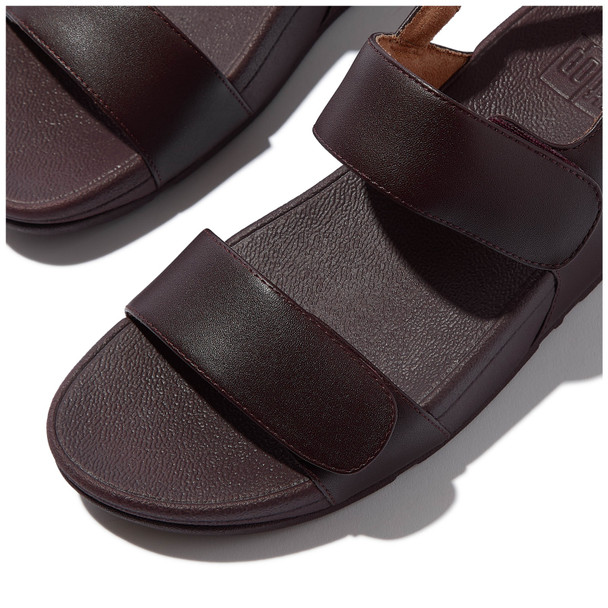 product variation Open Box (Damaged package): FITFLOP Lulu Adjustable Leather Back-Strap Sandals, Color: Plumberry, Size: 7 (FV8-C88-050) image