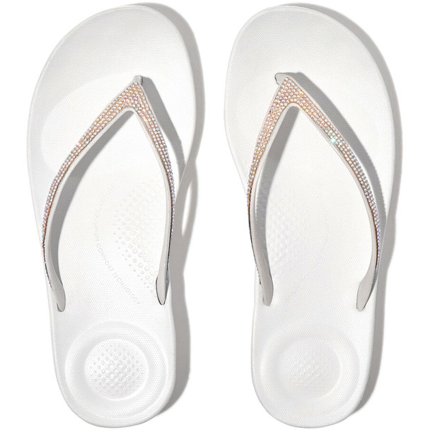 product variation Open Box (Damaged package): FITFLOP Iqushion Sparkle, Color: Urban White, Size: 9 (R08-194-070) image