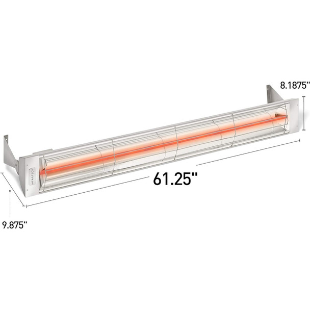 product variation Open Box (Damaged package): INFRATECH W Series 61.25in 3000 Watt Stainless Steel Single Element Heaters (W3024SS) image