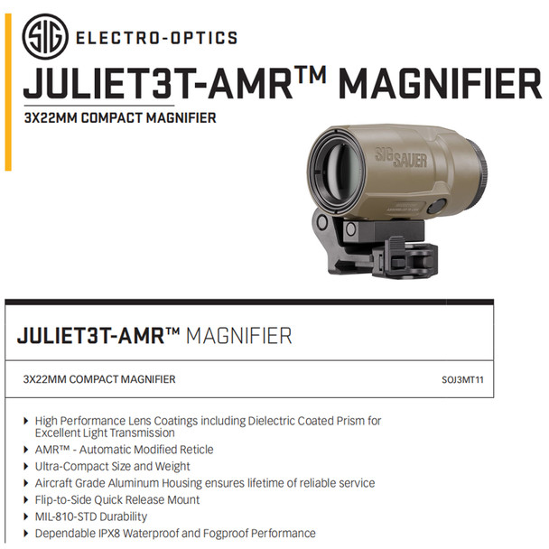 product variation SIG SAUER Juliet3T-AMR 3x22mm Compact FDE Magnifier (SOJ3MT11) image
