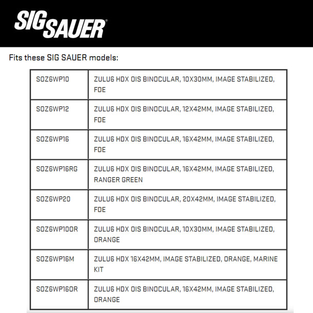 product variation SIG SAUER Zulu HDX Small Coyote/Black Binocular Harness Chest Pack (SOZBH302) image