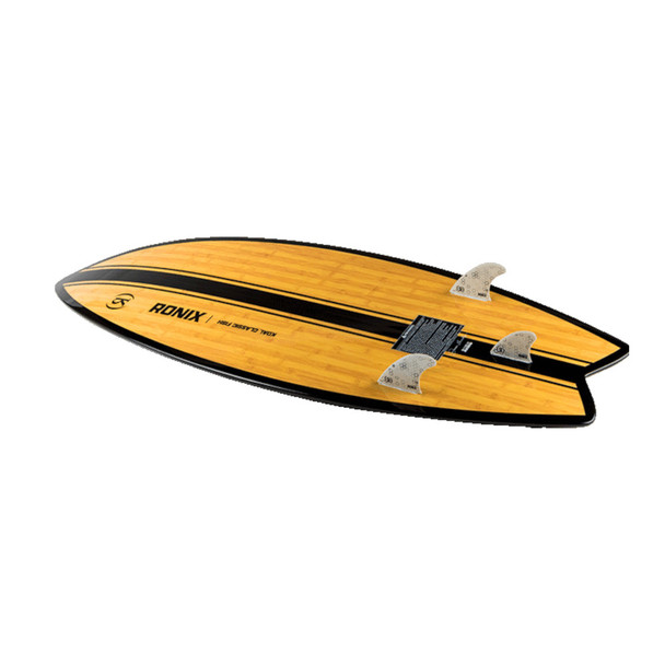 product variation Open Box (Damaged package): RONIX Koal Classic Fish Glossy Black / Bamboo 5ft Wakesurf (232381) image