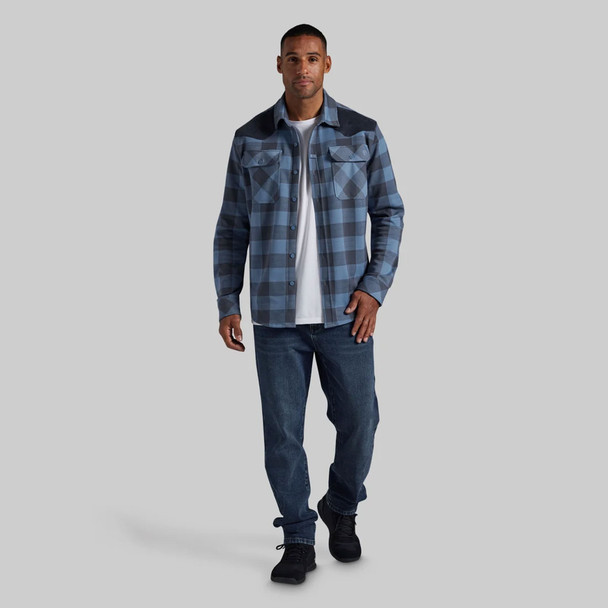 product variation BORN PRIMITIVE Men's Rugged Woodsman Stretchy Flannel Shirt - Overcast image