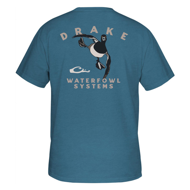 product variation DRAKE Retro Ringneck T SS Blue Shadow Shirt (DT0302-BUS) image