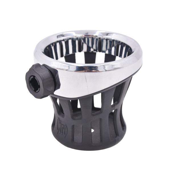 product variation Open Box (Great condition, limited use): CIRO Chrome Drink Holder With Aluminum Clamp Mount Harley-Davidson Models (50414) image
