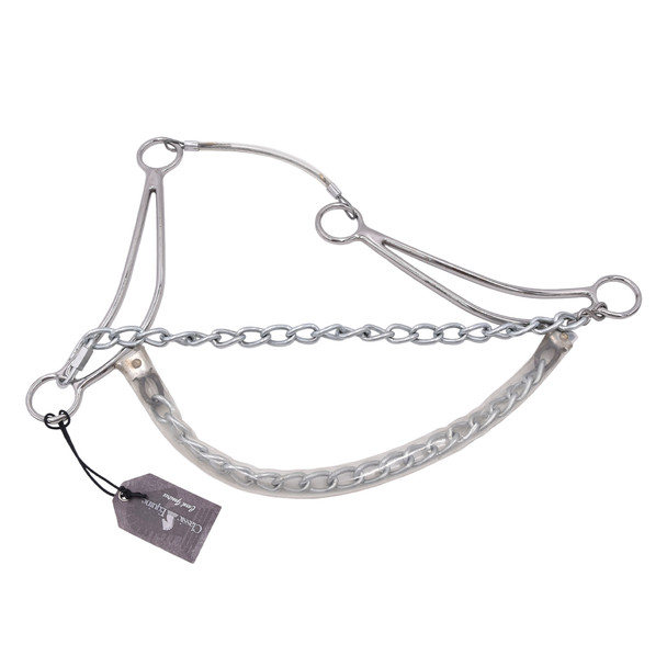 product variation Open Box (Great condition, limited use): CLASSIC EQUINE Carol Goostree Hackamore with Covered Chain Nosepiece (GTHACK) image
