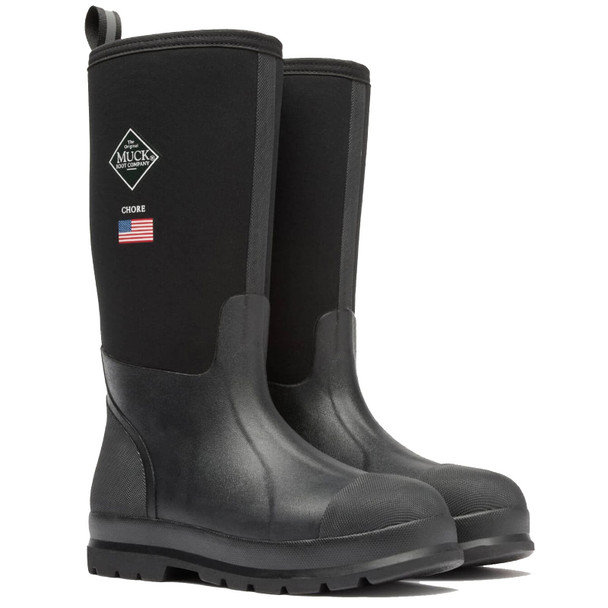 product variation MUCK BOOT COMPANY Men's Chore Classic USA Black/Charcoal Gray Work Boots (CHHUS00) image