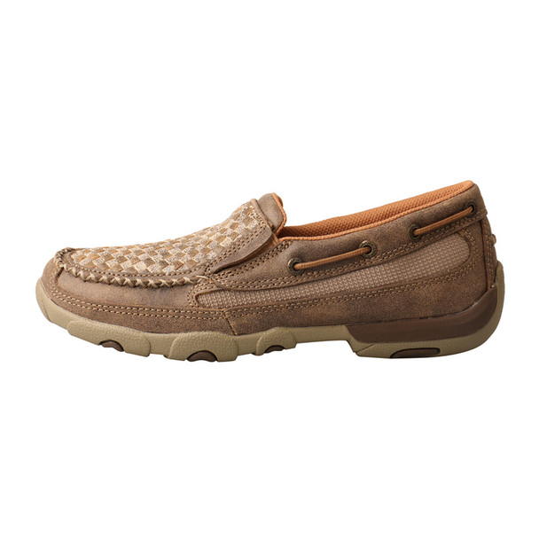 TWISTED X Slip-On Driving Bomber/Dusty Tan Moccasins (WDMS017)