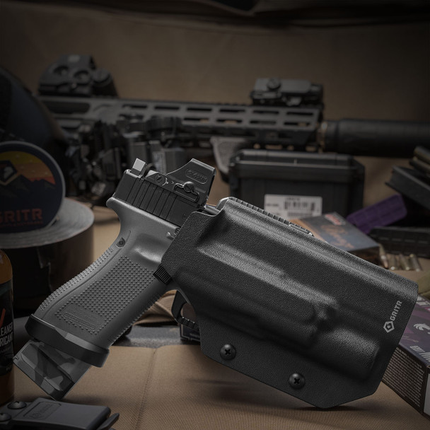 product variation GRITR OWB Kydex Right Hand Holster Fits Glock 17 w/ Surefire X300 image