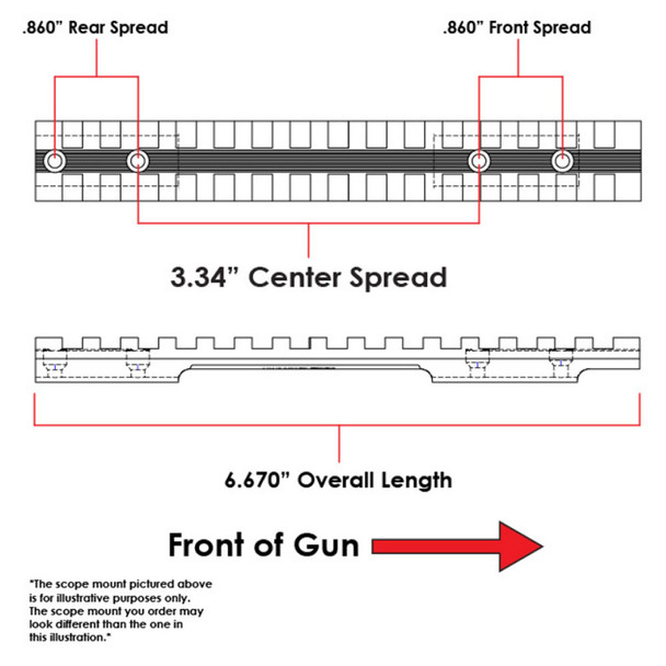 EVOLUTION GUN WORKS Winchester XPR Short Action 0 MOA Picatinny Rail (42603)