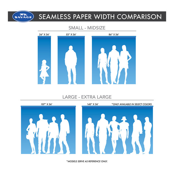 SAVAGE UNIVERSAL 86in x 12Yd Widetone Sky Blue Seamless Paper (2-86)