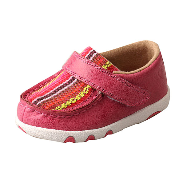 TWISTED X Infant Pink/Multi Canvas Driving Moc (ICA0003)