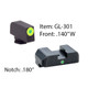 product variation AMERIGLO For Glock Tritium I-Dot 2 Dot Green Front and Rear Sights (GL-301) image