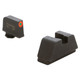product variation AmeriGlo XL suppressor height Glock sight set with green tritium orange outline front image