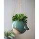 KALALOU Blue Ceramic Hanging Bird Planter (CDV1762)