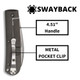 SPYDERCO SwayBack Titanium Folding Knife (C249TIP)